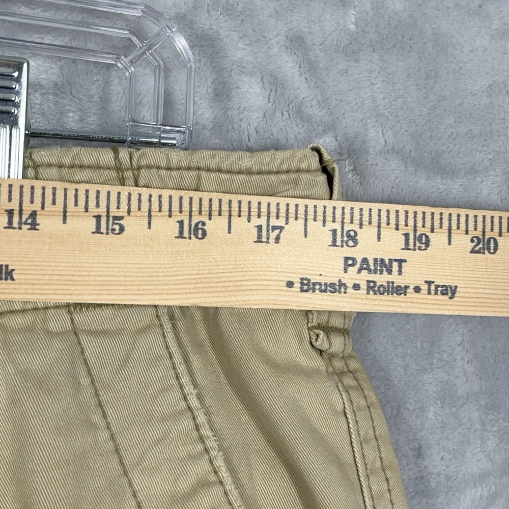 Hollister Y2K Cargo Shorts Mens 36 Beige Baggy Khaki Button Fly Canvas Pockets - Picture 5 of 11